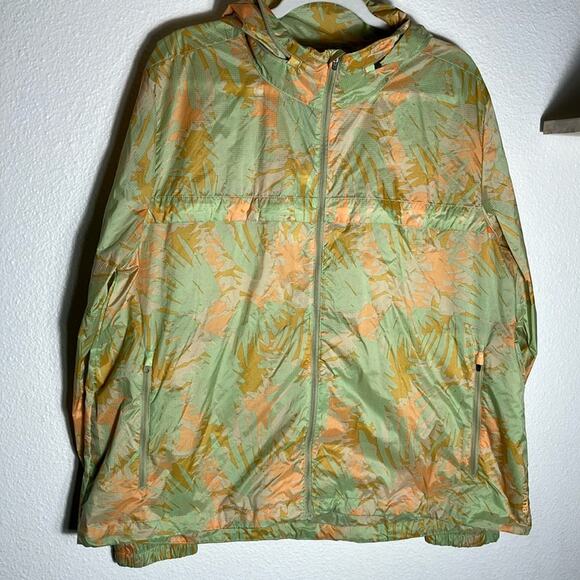 New Prana Medium Whistler Jacket Coastal Sage Jungle wind breaker green hooded - Picture 2 of 5